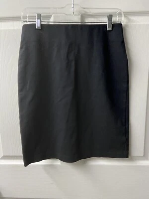 Old Navy Knit Pencil Skirt Womens Size XS Black Pull On Elastic Waist Knee Lengt