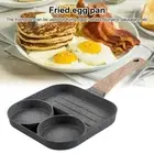 2 Hole Egg Pancake Nonstick Steak Cooking Pan Breakfast Maker Hamburg Bread