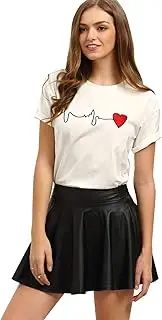 [SweatyRocks] Women's Short Sleeve Casual T-Shirt Tops Teen Girl Graphic Tee