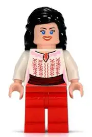 Lego Marion Ravenwood 7195 Red and White Cairo Outfit Indiana Jones Minifigure