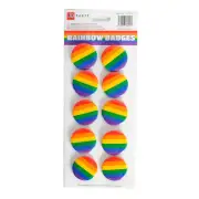 Rainbow Party Badges - Rainbow Stripe