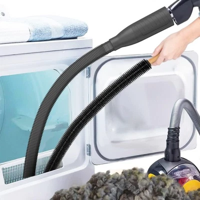 Sealegend 2 Pieces Dryer Vent Cleaner Kit Vacuum Attachment Hose with Black