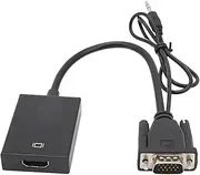 to VGA Adapter for Computer Desktop Laptop PC Monitor Projector HDTV 1080P High Definition Media Interface to VGA Cable Converter
