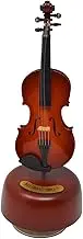 KingPoint Violin Music Box with Rotating Musical Base Instrument Miniature Creative Artware Gift