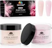 EBANKU Nude Pink Acrylic Powder, 2 * 60g/2.1oz Acrylic Powder Large Capacity Professional Acrylic Nail Powder for Nail Acrylic Extension, Nail Carving, Long-Lasting, No Nail Lamp Needed