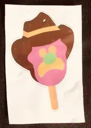 BUBBLE ‘O BILL Icecream Paddle pop Vintage Retro Sticker