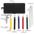 Durable Kitchen Knife Sharpener Set Sharpening System Fix-angle W/ 5 Stone Kit