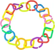 UPKOCH Early Learning Toys Geometric Linking Chain Ring Toys Sensory Development Smooth Surface Links Random Style