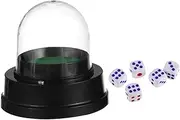 QUMIIRITY Automatic Dice Shaker for Party Games Electric Dice Roller Dice Cup 5 Dice Included Compact Size No Battery Required