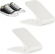 Shoe Slots Organizer for Closet - Double Layer Sneakers Display Rack | Folding Closet Shoe Organizer, 2X Shoe Storage Holders for Closet Cabinet Storage