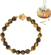 [UMKJOY] Lucky Cat Paw Bracelet & Elegant Scented Sachet Set – Matte Pendant, Natural Stone Beads, and Retro Chic Design for Protection, Positivity, and Style, One Size, Stone, Agate