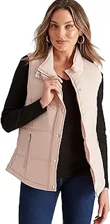 [Rockmans] Womens - Jacket - Winter - Pink - Puffer/Coat - Sleeveless - Solid Rosewater - Regular Fit - Length Long - Office Wear - Work Clothes