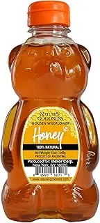 Nature's Goodness Teddy Bear Golden Wildflower Honey 12 Ounce (340g)-(100% Natural, Sugar Free, Gluten Free and Non-GMO)