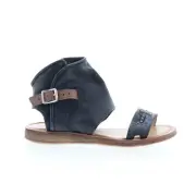 MIz Mooz Forge 279051-101-0004 Womens Black Leather Platform Sandals Shoes 39