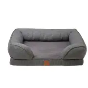 Buddy & Belle Orthopaedic Lounge Dog Bed Steel Grey - Medium