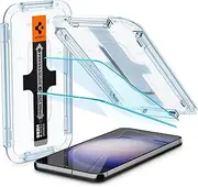 SPIGEN EZ Fit for Samsung Galaxy S23 Plus Screen Protector, Easy Application Auto Alignment Technology Installation Tray, Oleophobic Coating 9H Tempered Slim Glass [2-Pack] - Clear