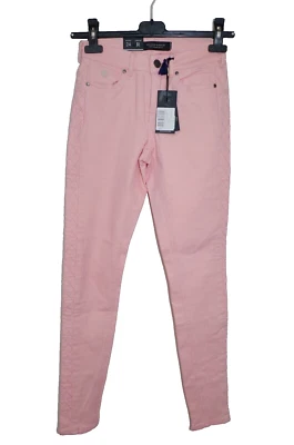 €120 MAISON SCOTCH&SODA sz 24 JEANS MID RISE SKINNY ZIPPED CUFFS STRETCH QUILTED