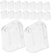 FRCOLOR 20pcs Transparent Toothbrush Cover Caps Travel Friendly Toothbrush Head Protectors for Home Bathroom and Outdoor Use