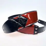 Sparkle RED D&A Guitar Gear Pro Performance Leather Guitar Strap - One of A Kind