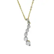 0.25 CT. T.W. Journey Natural Diamond Pendant in 14K Gold