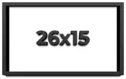 26x15 Shadow Box Frame Black | 1 inches Deep Real Wood Contemporary Shadowbox Di