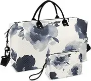 [YXYZRMY] Floral Watercolor Art Travel Duffel Bag Gym Bag Sports Tote Bag with Multiple Interior Pockets Shoulder Weekender Bag for Women Men with Toiletry Bag 20.5”x 7.9”x 13.8”, Multi-Colored, one