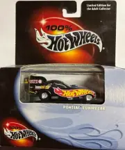 2001 100% Hotwheels Black Pontiac Funny Car 1/64 Scale New In Box