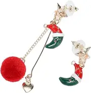 [SHERCHPRY] Unique Symmetry Christmas Earrings for Girls Lovely Ear Decoration for Daily Wear
