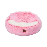 Snookie Faux Fur Hooded Pet Nest (Blush) - Small