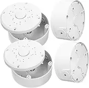 DIYEAH 4Pcs Cord Protector Box for Security Cameras Ceiling Mounted Cable Cover for Electrical Outlets Weatherproof Extension Cord Holder Durable Material for Outdoor