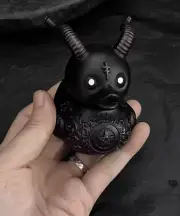 Unique Satan Duck Figurine Resin Duck Car Ornament for Home Desk Halloween Decor