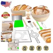 Complete Sourdough Bread Baking Set: 10" Round & 12" Oval Banneton Baskets