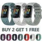 Band Wristband Rubber Strap Silicone For Fitbit Charge 5/6 Accessories
