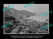 OLD HISTORIC PHOTO OF WWI AUSTRALIAN ANZACS GALLIPOLI 1915 GABA TEPE BEACH