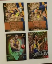 2020 AFL SELECT FOOTY STARS WEST COAST 4 CARDS LOT