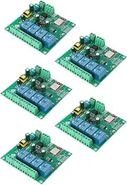 5X ESP8266 Wireless WIFI 4 Channel Relay Module ESP-12F Wifi Development Board for 5V/8-80V Power Supply
