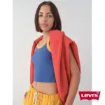 【LEVIS 官方旗艦】GOLD TAB金標系列 女款 短版彈力貼身背心 寶藍 熱賣單品 A3715-0004