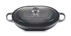 NEW Le Creuset Flint Oyster Oblong 31 cm Casserole 3.5 qt RARE - On Sale