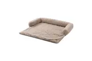 Charlie's VIP Lush Faux Fur Bolster Sofa Protector Calming Dog Bed Natural (Small,Large,XX-Large)
