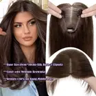 Lace Base 8*10cm Clip in 100% Human Hair Topper Toupee Piece Free Part Hairpiece