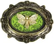 Nemesis Now Macabre Baroque Framed Deaths Head Moth Wall Plaque, Polyresin, Bro