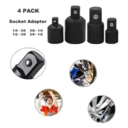 4 Pack/set 3/8" to 1/4" 1/2 inch Drive Ratchet Socket Adapter Reducer Air Impact