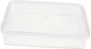 Sewroro Large Plastic File Storage Box Magazine Box Countertop Document Organizer Sturdy Lid for Office