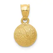 14k Yellow Gold Tennis Ball Pendant