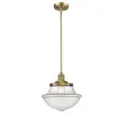 Innovations 201S LG Oxford 12" LED Mini Pendant, Brass/School - 201S-BB-G542-LED