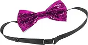 [BESPORTBLE] Glitter Bow Tie for Men Adjustable Pre Tied Tuxedo Bowtie Rose Red for Parties Weddings and Events Eye Catching Design for Adults
