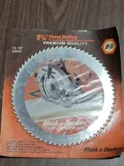 Vintage Black & Decker 7 1/4 Metal Cutting Circular Saw Blade