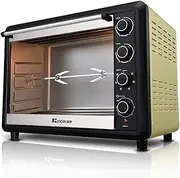 oven mini oven air fryer oven Electric Oven Multi-Function 60 Liter Household Rotating Forks Independent Temperature Control Large Capacity Mini Ovens Toaster Oven Air Fryer, (Color : Rojo) (Color