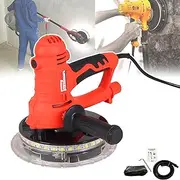 1250w Electric Handheld Sander for Walls, Sanding Machine, Speed/Suction Power Adjustable, Bring Your Own Vacuuming,with LED Light/Auxiliary Handle, for Plaster/Cement Walls,Red