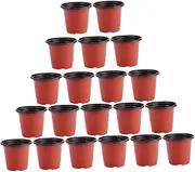 Gatuida 20pcs Soft Plastic Flower Pots Dual Nursery Containers for Lightweight Durable for Planting
